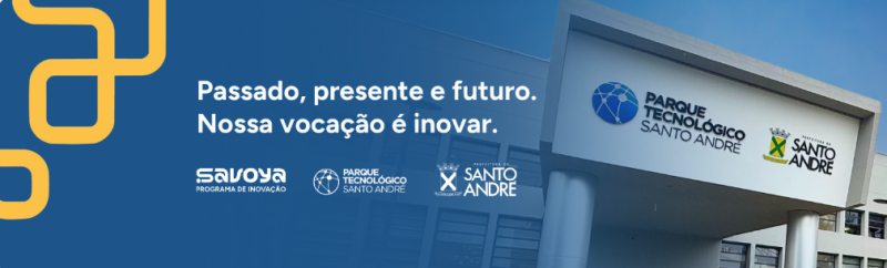 Banner oficial do Parque Tecnológico de Santo André, local da oficina para empresas.