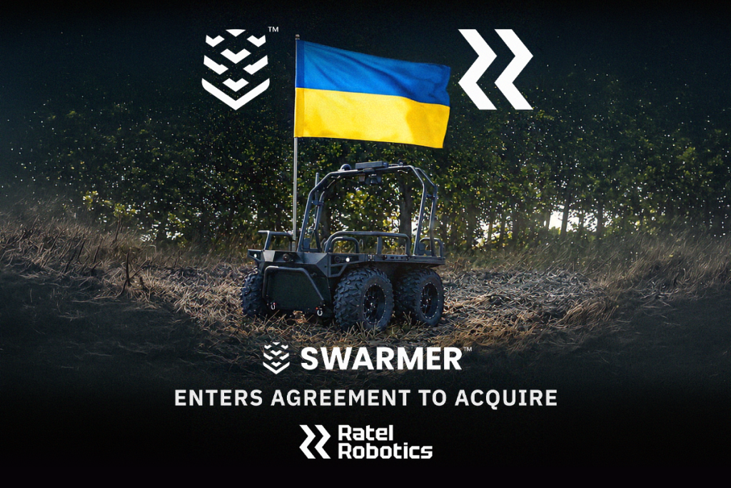 Veículo terrestre da Ratel na arte oficial do acordo com a Swarmer.