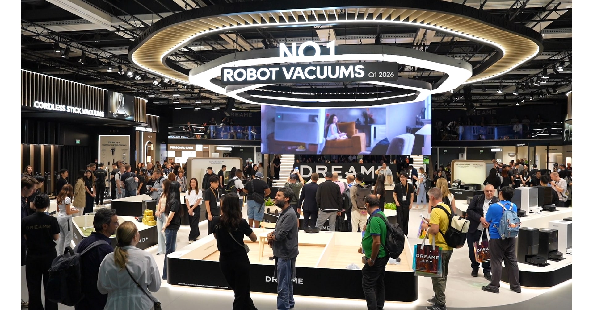 Estande da Dreame na IFA em imagem oficial de divulgação.