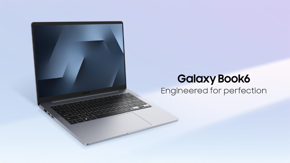 Galaxy Book6 em imagem oficial de divulgação da Samsung.